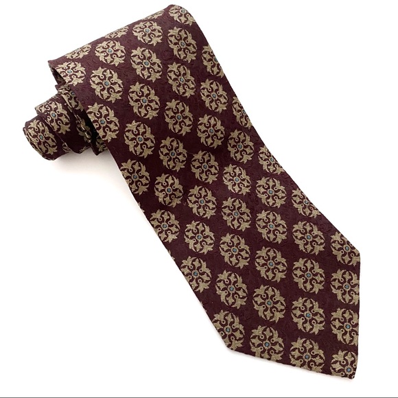 Giorgio Armani Other - Giorgio Armani Vintage Burgundy Brown Silk Tie